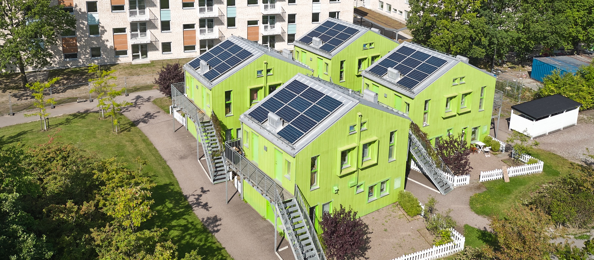 Bokompakt from above with solar panels